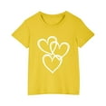 thumbnail image 1 of fatyb Girls Boys Heart Shirts Short Sleeve Cotton Graphic Tee Tops Print Cute Kids Lightweight T-Shirts, 1 of 4