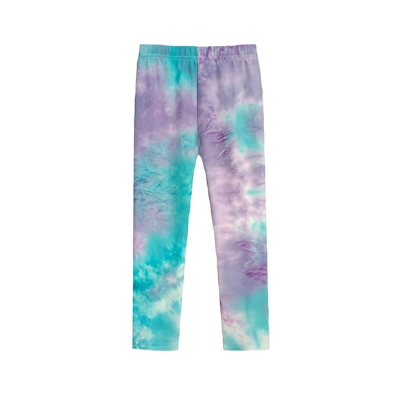fatyb Girls Boys Tie Dye Leggings Printed Elastic Waist Casual Leggings Kids Soft Trousers 3-14 Years