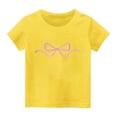 thumbnail image 1 of fatyb Girls Cotton Graphic Tees Round Neck Short Sleeve T Shirts Casual Summer Cute Tops for Kids Girls, 1 of 3
