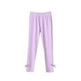 thumbnail image 1 of fatyb Girls Cotton Leggings Elastic Waist Stretch Dance Pants Casual Workout Bottoms Size 2-13 Years, 1 of 6