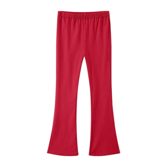 fatyb Girls Flare Leggings Casual Lightweight Dance Yoga Pants Kids High Waist Bell Bottoms for Everyday