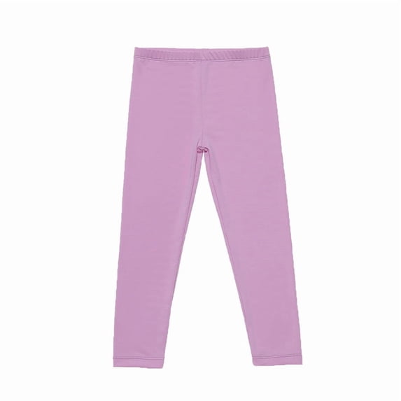 fatyb Girls Leggings Elastic Waist Footless Leggings Kids Plain Bottom 3-12 Years for School Uniform