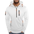 thumbnail image 1 of fatyb Half Zip Hoodies for Men Long Sleeve Hooded Sweatshirts Mens Casual Pullover with Zipper Pockets, 1 of 4