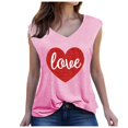 thumbnail image 1 of fatyb Heart Tank Tops for Women V Neck Sleeveless Print Tshirts Graphic Casual Womens Summer Blouses, 1 of 2