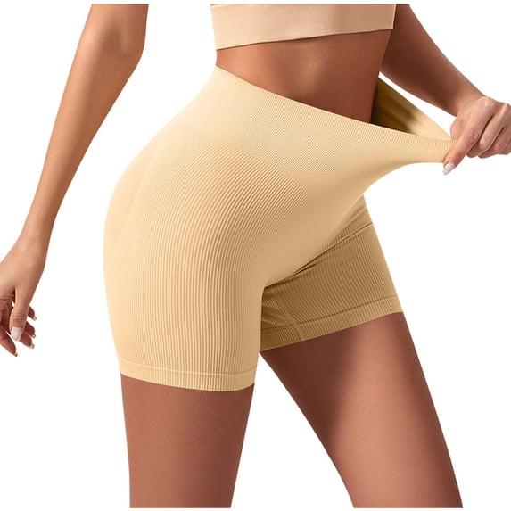 fatyb High Waisted Yoga Shorts for Women Stretch Biker Shorts Gym Workout Womens Running Short Pants