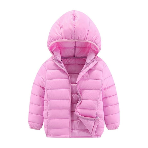 fatyb Hooded Puffer Jackets for Boys Girls Lightweight down Jackets Kids Winter Warm Padded Outwears