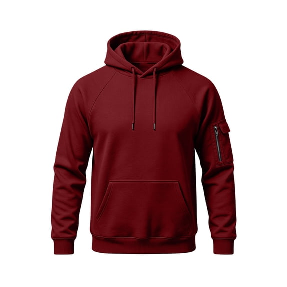 fatyb Hoodies for Mens Drawstring Basic Pullover Casual Long Sleeve Soft Hooded Sweatshirt with Pocket