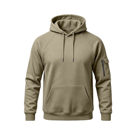 fatyb Hoodies for Mens Drawstring Basic Pullover Casual Long Sleeve Soft Hooded Sweatshirt with Pocket
