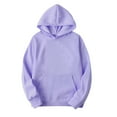 thumbnail image 1 of fatyb Hoodies for Women Drawstring Hooded Sweatshirts Plain Womens Casual Long Sleeve Pullover Tops, 1 of 8
