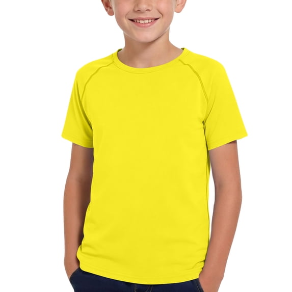 fatyb Kids Athletic Shirts Short Sleeve Quick Dry Tee Boys Girls Breathable Sports T-Shirts for Running