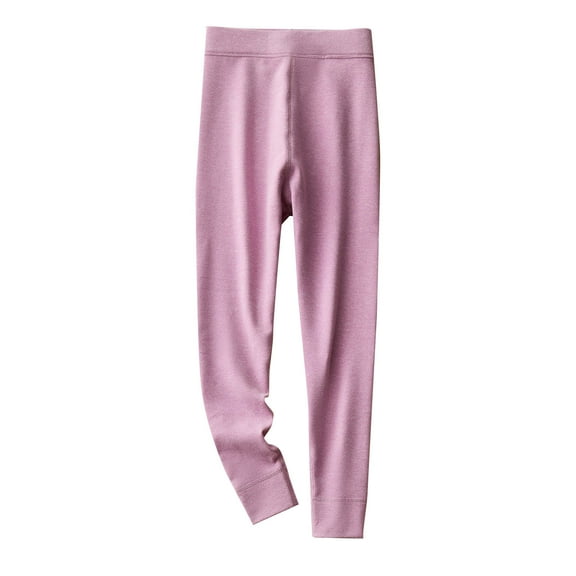 fatyb Kids Cotton Leggings Boys Girls Warm Thermal Tights Pants High Waist Stretch Bottom for Fall Winter