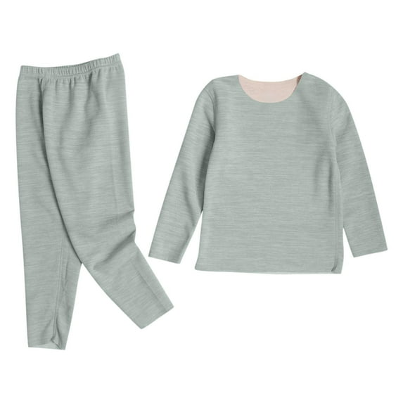 fatyb Kids Cotton Thermal Underwear Sets Seamless Long Sleeve Tops and Bottom Outfits for Boys Girls