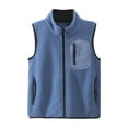 thumbnail image 1 of fatyb Kids Fleece Vest Girls Boys Stand Collar Sleeveless Jacket Fall Winter Zip up Outwear with Pockets, 1 of 3