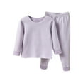 thumbnail image 1 of fatyb Kids Pajama Sets Long Sleeve Tops Elastic Waist Lounge Pants for Boys Girls 2 Piece Casual Outfits, 1 of 3