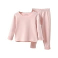 thumbnail image 1 of fatyb Kids Pajama Sets Long Sleeve Tops Elastic Waist Lounge Pants for Boys Girls 2 Piece Casual Outfits, 1 of 3
