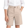 thumbnail image 1 of fatyb Kids School Uniform Shorts Straight Leg Knee Length Shorts Summer Dressy Long Shorts with Pockets, 1 of 7