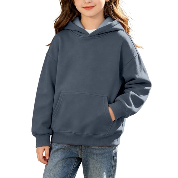 fatyb Kids Unisex Hoodies Boys Girls Long Sleeve School Sweatshirt Comfy Hooded Pullover with Pocket