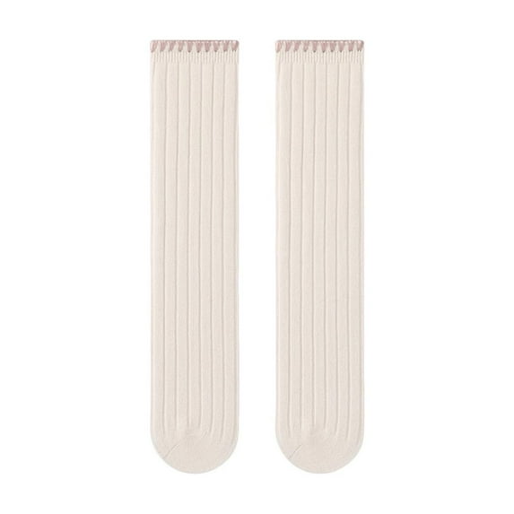 fatyb Knee High Socks for Girls Vintage Cotton Long Socks Kids Girls Breathable Dress School Uniform Socks