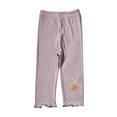 thumbnail image 1 of fatyb Little Girls Capris Leggings Toddler Ribbed Summer Thin Pants Casual Elastic Waist Dance Bottom, 1 of 5