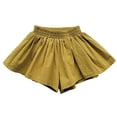 thumbnail image 1 of fatyb Little Girls Shorts Cotton Linen Toddler Casual Shorts Elastic Waist Solid Color Lounge Shorts, 1 of 5
