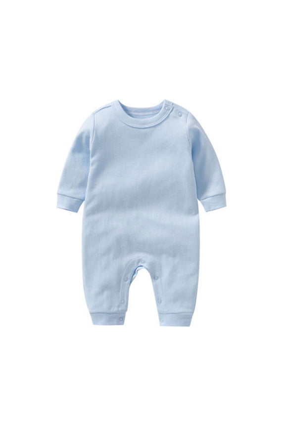 Long Sleeve Jumpsuit for Baby Newborn Cotton Sweatshirt Romper Infant Plain Fall Winter Clothes