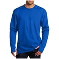 thumbnail image 1 of fatyb Long Sleeve Shirts for Men Crew Neck Lightweight Hiking Running Athletic Tee Tops with Thumb Hole, 1 of 1