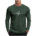 thumbnail image 1 of fatyb Long Sleeve T-Shirts for Men Crew Neck Graphic Tees Casual Tops Lightweight Mens Basic Tshirts, 1 of 5