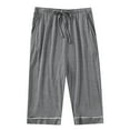 thumbnail image 1 of fatyb Men's Capri Pajama Pants Thin Lounge Pj Bottoms with Pockets Mens Comfy Sleepwear Cropped Pants, 1 of 7