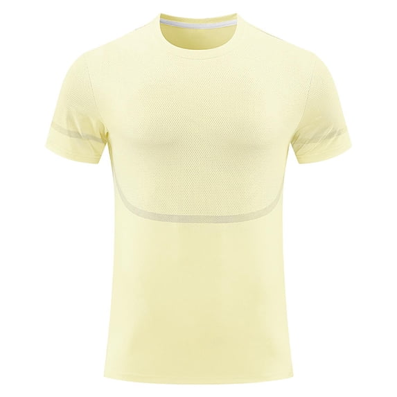 fatyb Men's Comfortable Shirts Short Sleeve Workout T Shirts Breathable Undershirt for Sports Running
