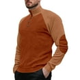 thumbnail image 1 of fatyb Men's Corduroy Tops Stand Collar with 1/4 Button Casual Pullover Long Sleeve T-Shirts for Men, 1 of 2