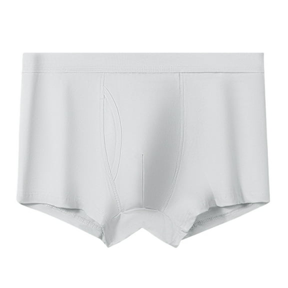 fatyb Men's Cotton Boxers Briefs Breathable Soft Plain Mens Underwear Stretch with Comfort Waistband