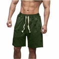 thumbnail image 1 of fatyb Men's Distressed Shorts Elastic Waist Casual Shorts Drawstring Loose Athletic Shorts with Pockets, 1 of 5