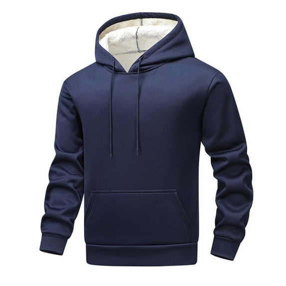 fatyb Men's Fleece Lined Hoodies Pullover Long Sleeve Casual Hooded Thick Warm Sweatshirts with Pocket