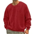 thumbnail image 1 of fatyb Men's Fleece Sweatshirts Fuzzy Pullover Crewneck Long Sleeve Fall Winter Casual Warm Tops for Men, 1 of 4