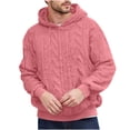 thumbnail image 1 of fatyb Men's Fuzzy Fleece Hoodies Casual Long Sleeve Pullover Sweatshirts Mens Winter Hooded Outwear, 1 of 4