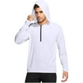 thumbnail image 1 of fatyb Men's Hooded Sun Protection Shirts Long Sleeve Outdoor Hoodies Mens Lightweight Athletic Tops, 1 of 5