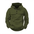 thumbnail image 1 of fatyb Men's Hoodies with Pockets Button Cargo Hooded Sweatshirts Long Sleeve Casual Pullover for Men, 1 of 6