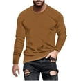 thumbnail image 1 of fatyb Men's Long Sleeve Crew Neck T-Shirts Casual Basic Tees Solid Color Lightweight Tshirts for Men, 1 of 5