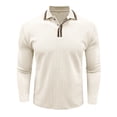 thumbnail image 1 of fatyb Men's Long Sleeve Golf Shirts Textured Casual Collared Shirts Button up Fashion Pullover for Men, 1 of 6