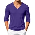 thumbnail image 1 of fatyb Men's Mesh Long Sleeve T Shirts V Neck Breathable Workout Tee Mens Athletic Running Training Tops, 1 of 7