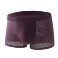 thumbnail image 1 of fatyb Men's Mesh Underwear Breathable Soft Short Boxer Briefs Thin Plain Underpants Lightweight for Men, 1 of 5