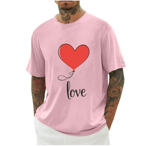 fatyb Men's Printed Tee Shirts Big and Tall Short Sleeve Graphic Tees Casual Summer Tops Mens Tshirts