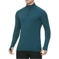 thumbnail image 1 of fatyb Men's Quarter Zip Pullover Mock Neck Long Sleeve Sun Protection Lightweight Athletic Workout Shirts, 1 of 6