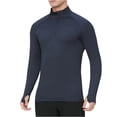 thumbnail image 1 of fatyb Men's Quarter Zip Pullover Mock Neck Long Sleeve Sun Protection Lightweight Athletic Workout Shirts, 1 of 6