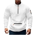thumbnail image 1 of fatyb Men's Quarter Zip Sweatshirts Stand Collar Pullover with Pockets Long Sleeve Workout Sweat Shirts, 1 of 4
