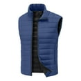 thumbnail image 1 of fatyb Men's Quilted Vest with Zipper Pockets Winter Thermal Outerwear Sleeveless Padded Jackets for Men, 1 of 5
