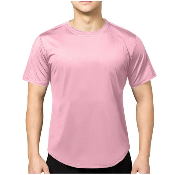 fatyb Men's Short Sleeve Workout Tshirts Casual Crew Neck Tee Tops Activewear Mens Gym Sports Shirts