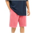 thumbnail image 1 of fatyb Men's Shorts Cotton Drawstring Elastic Waist Casual Shorts Solid Color Comfortable Summer Shorts, 1 of 6