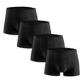 thumbnail image 1 of fatyb Men's Silk Boxer Briefs Stretch Seamless Thin Underwear Quick Dry Mens Lightweight Trunks 4-Pack, 1 of 2