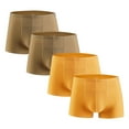 thumbnail image 1 of fatyb Men's Silk Boxer Briefs Stretch Seamless Thin Underwear Quick Dry Mens Lightweight Trunks 4-Pack, 1 of 2